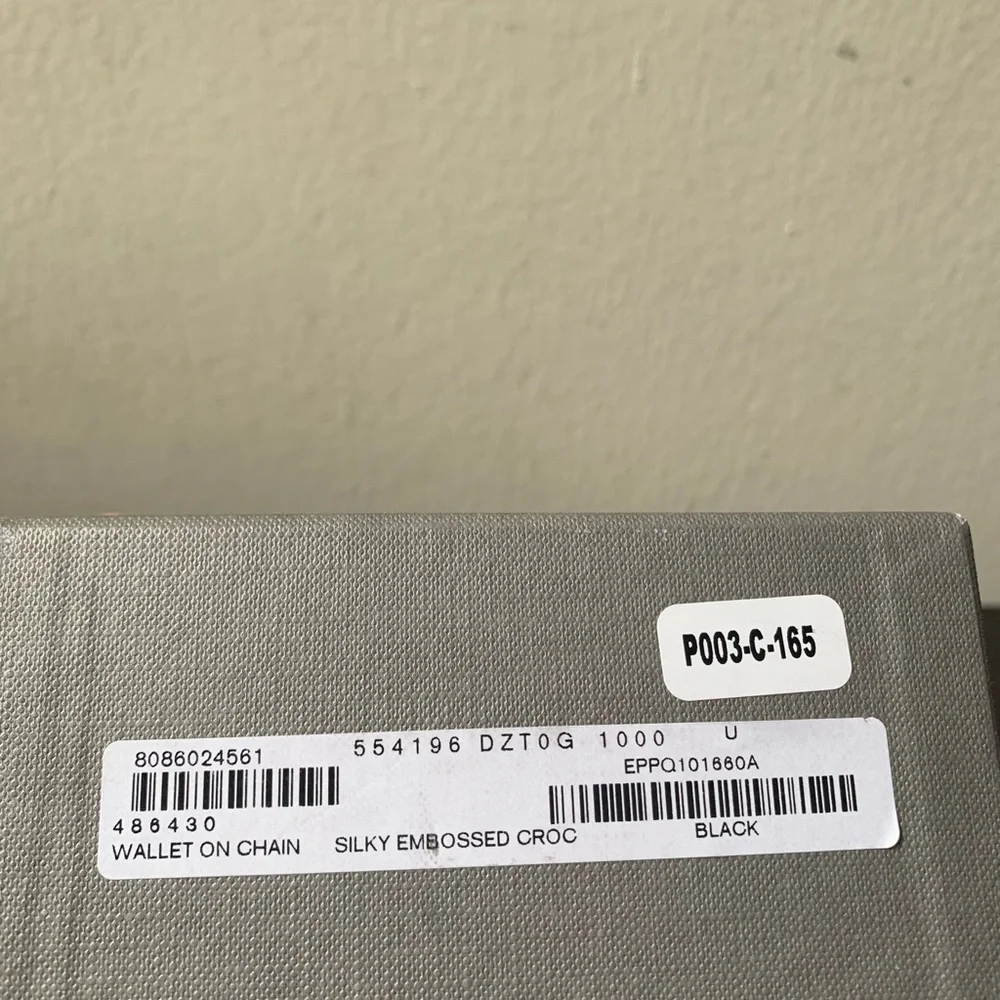 Alexandre McQueen Skull Croc Embossed Leather Wallet on a Chain - Picture 11 of 14